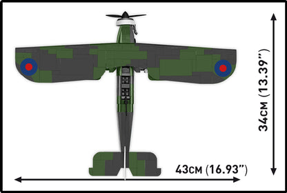 COBI Historical Collection WWII Fairey Swordfish Torpedo Bomber Aircraft Building Set, 806-pieces