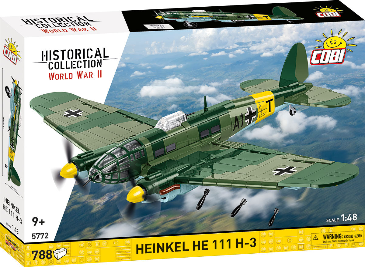 COBI Historical Collection WWII Heinkel He 111 H3 Bomber Aircraft Building Set, 788-pieces