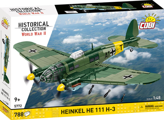 COBI Historical Collection WWII Heinkel He 111 H3 Bomber Aircraft Building Set, 788-pieces