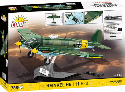 COBI Historical Collection WWII Heinkel He 111 H3 Bomber Aircraft Building Set, 788-pieces