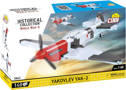COBI Historical Collection WWII Yakovlev Yak-3 Plane Building Set, 140 Pieces