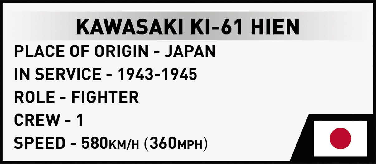 COBI Historical Collection WWII Kawasaki Ki-62 Hien Plane Building Set, 141 Pieces