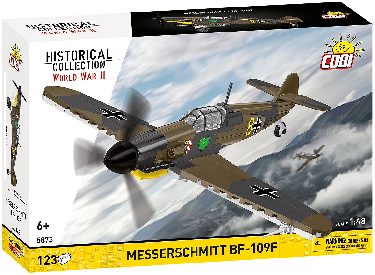 COBI Historical Collection WWII Messerschmitt BF-109F Plane Building Set, 123 Pieces