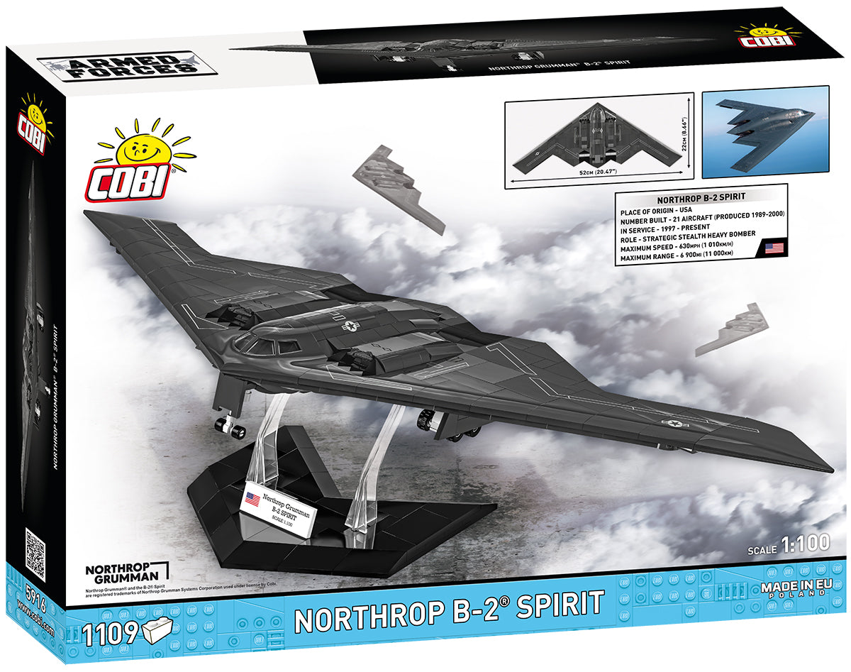 COBI Armed Forces Northrop Grumman B-2® Spirit Building Set, 1109 Pieces