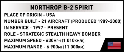 COBI Armed Forces Northrop Grumman B-2® Spirit Building Set, 1109 Pieces