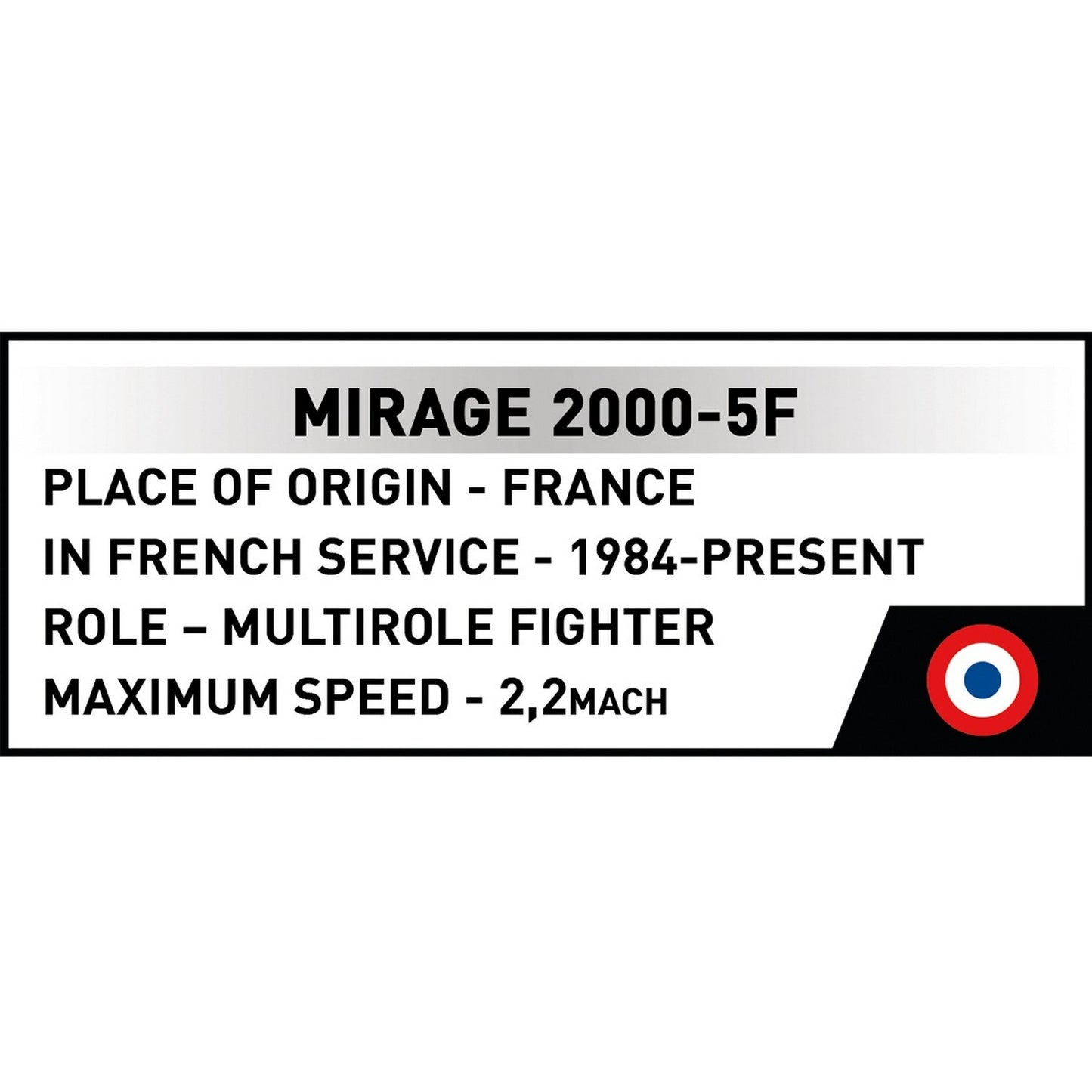 COBI Armed Forces Mirage 2000-5F Jet, 494 Pieces Building Set