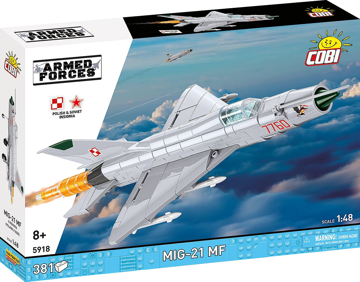 COBI Armed Forces MiG-21 MF (Poland / USSR) Fighter Jet Building Set, 381 Pieces