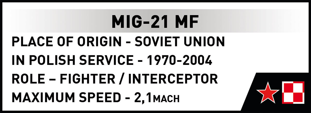 COBI Armed Forces MiG-21 MF (Poland / USSR) Fighter Jet Building Set, 381 Pieces