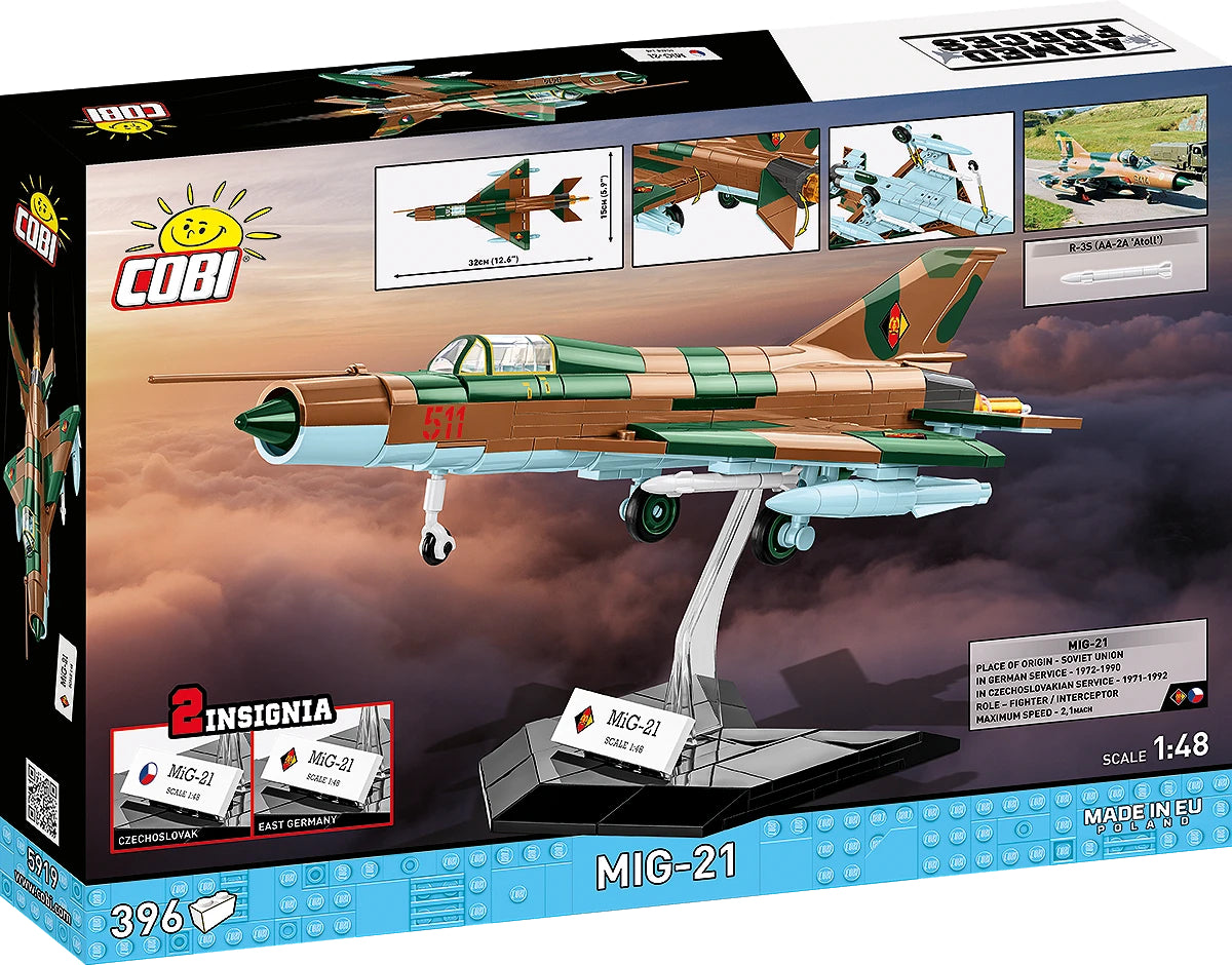 COBI Armed Forces MiG-21 (GDR / Czechoslovakia) Fighter Jet Building Set, 396 Pieces
