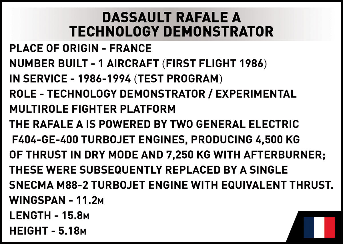 COBI Dassault Rafale A Technology Demonstrator, 1:48 Scale, 453 Pieces