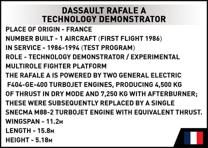 COBI Dassault Rafale A Technology Demonstrator, 1:48 Scale, 453 Pieces