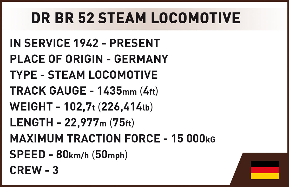 COBI Historical Collection DR BR Class 52 Steam Locomotive