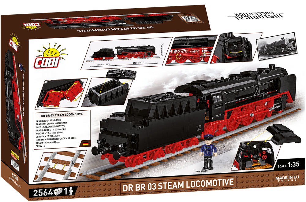 COBI Historical Collection DR BR 03 Steam Locomotive Building Set, 2564 Pieces