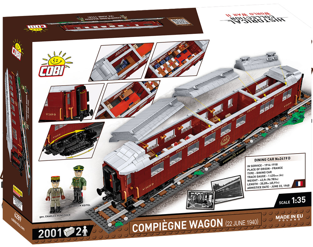 COBI Historical Collection WWII Compiègne Wagon Building Set, 2001 Pieces