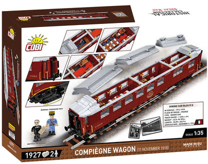 COBI Historical Collection Great War Compiègne Wagon (Wagon de l.Armistice) 1918 Building Set, 1927 Pieces