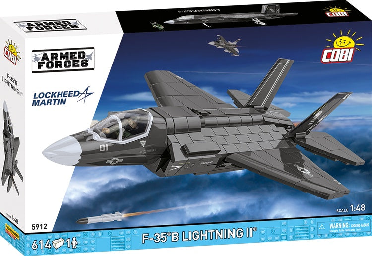 COBI Armed Forces F-35B LIGHTNING II 1:48 Scale Building Set, 614 Pieces