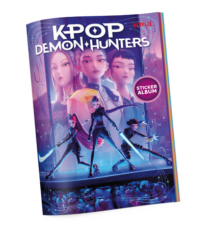 Netflix K-Pop Demon Hunters Starter Pack Sticker Album with Two Sticker Packs