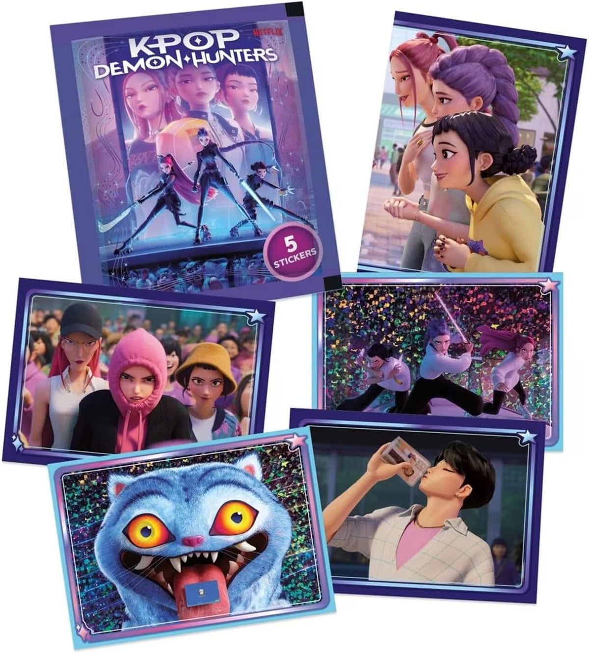 Netflix KPop Demon Hunters Starter Pack Sticker Album with Two Sticker Packs