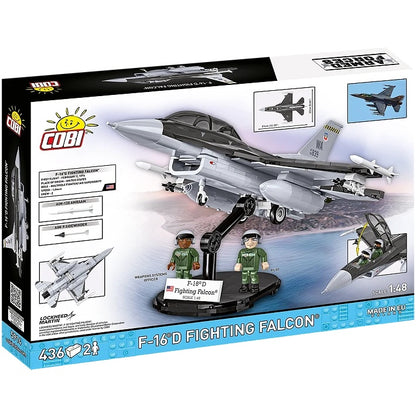 COBI Armed Forces SU-57 Felon Aircraft F-16D Fighting Falcon Plane Building Set, 436 Pieces