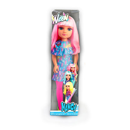 Nancy Neon Fashion Doll with Pink Hair, 16" Doll