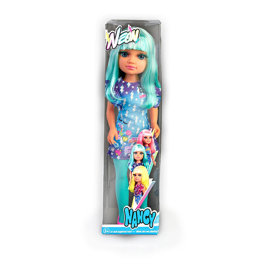 Nancy Neon Fashion Doll with Blue Hair, 16" Doll