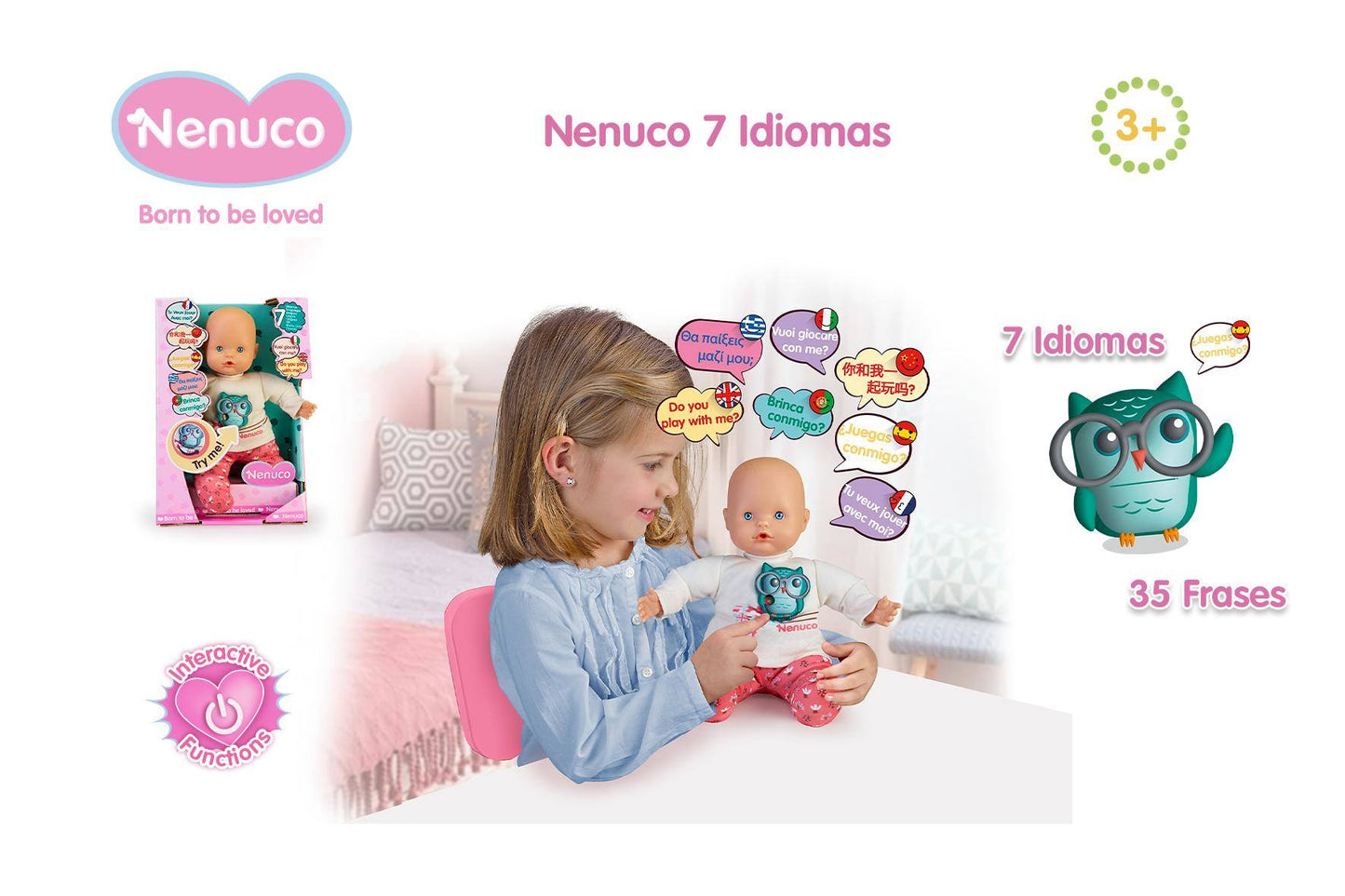 Nenuco 7 Languages Multilingual Doll