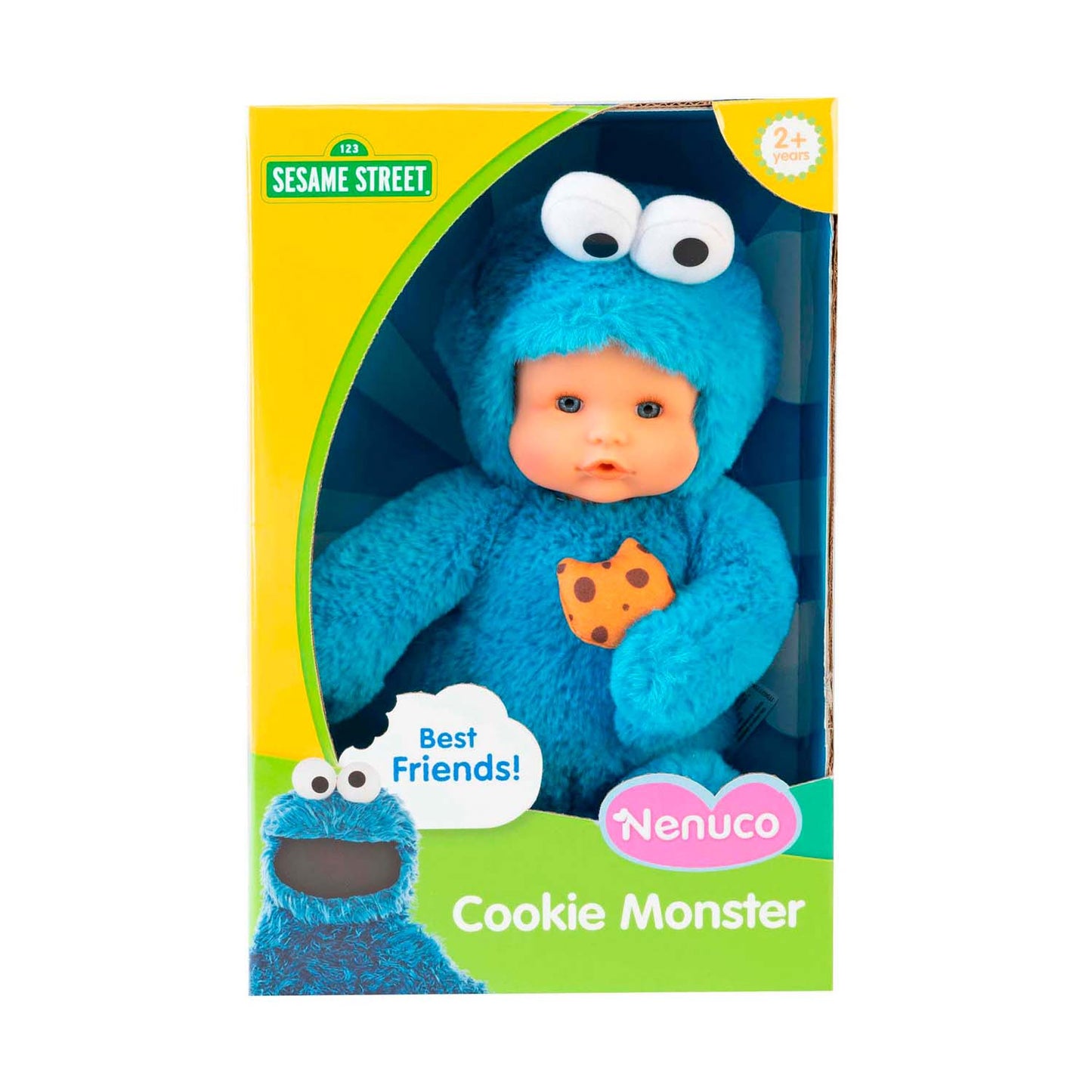 Nenuco Sesame Street Dress up Doll with Cookie Monster Costume, 12" Doll Designed for Toddlers 2+