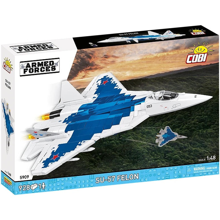 COBI Armed Forces SU-57 Felon Plane Building Set, 928 Pieces