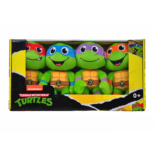 Legend Toys TMNT 8” Basic Plush Starter 4-Pack, Leonardo, Donatello, Raphael and Michelangelo - Officially Licensed