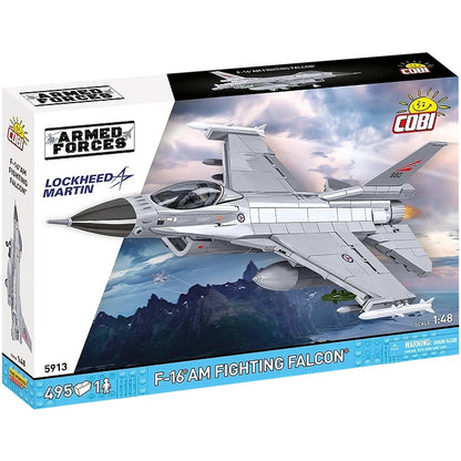 COBI Armed Forces SU-57 Felon Aircraft F-16AM Fighting Falcon Plane Building Set, 495 Pieces