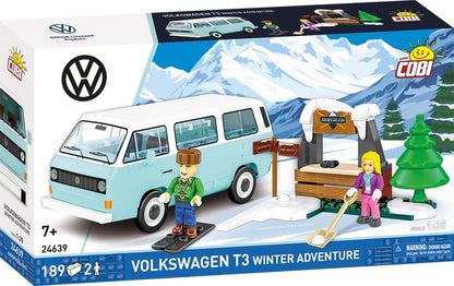 COBI Volkswagen Winter Adventure VW T3 Building Set, 189 Pieces