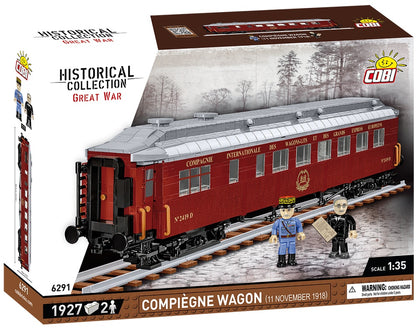 COBI Historical Collection Great War Compiègne Wagon (Wagon de l.Armistice) 1918 Building Set, 1927 Pieces
