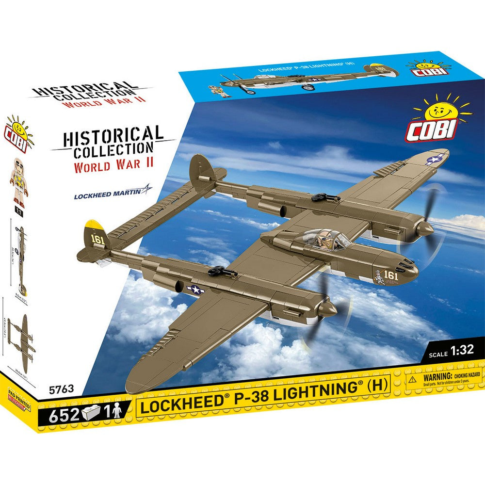 COBI Historical Collection Lockheed P-38H Lightning Aircraft, 650 Pieces