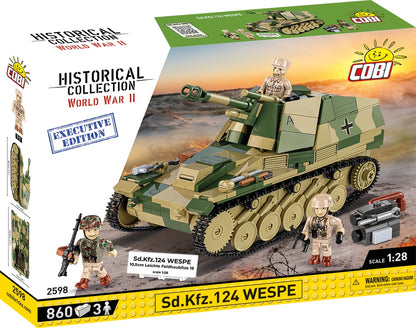 COBI Historical Collection WWII Sd.Kfz. 124 Wespe Tank Building Set, 855 Pieces