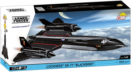 COBI Armed Forces Lockheed® SR-71® Blackbird® Aircraft Building Set, 1374 Pieces