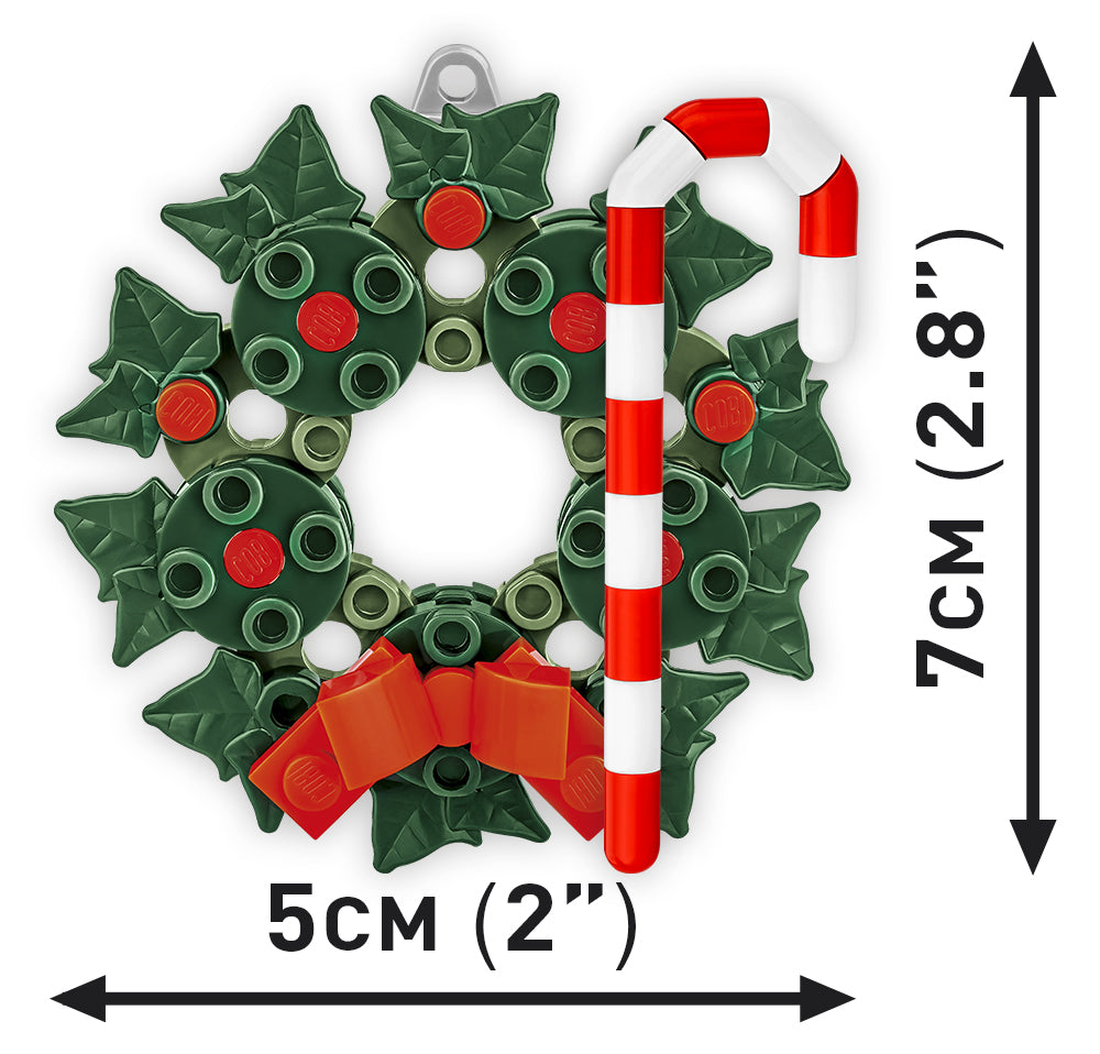 COBI Holiday Ornaments Christmas Tree Decorations Building Set, 51 Pieces
