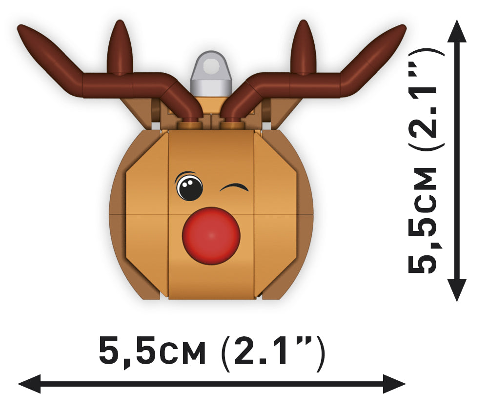 COBI Reindeer Ornament Building Set, 67 Pieces