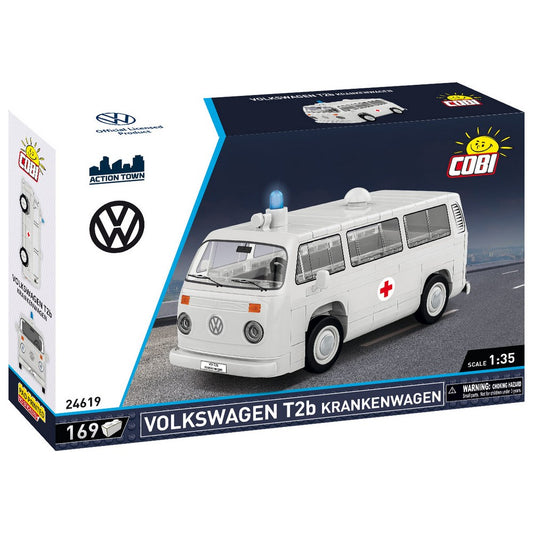 COBI Action Town Volkswagen T2B Krankenwagen Vehicle Building Set, 169 Pieces