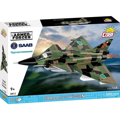 COBI Armed Forces SAAB AJS37 Viggen Aircraft Building Set, 911 Pieces