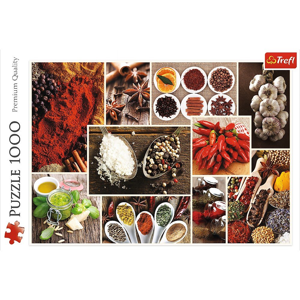 Trefl 1000 Piece Jigsaw Puzzle, Spices, Collage