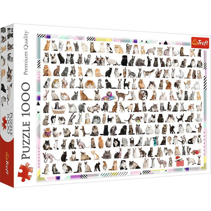 Trefl 1000 Piece Jigsaw Puzzle, 208 Cats