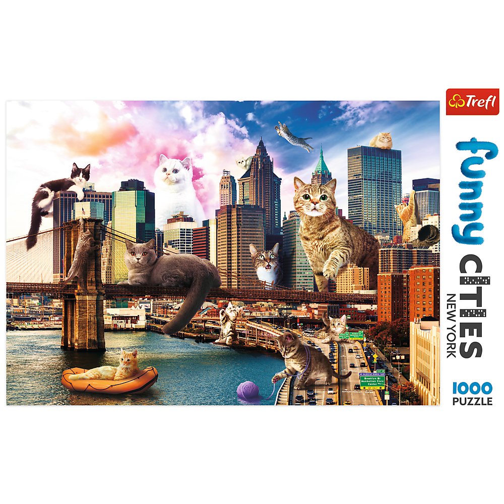 Trefl 1000 Piece Jigsaw Puzzle Cats in New York