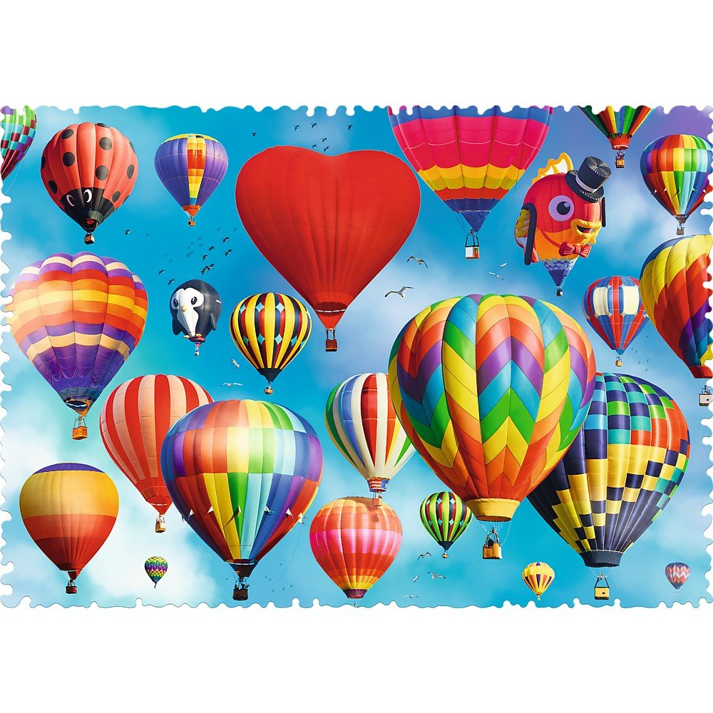 Trefl 600 Piece Crazy Shape Jigsaw Puzzle Colourful Balloons
