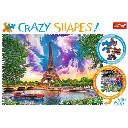 Trefl 600 Piece Crazy Shape Jigsaw Puzzle Sky Over Paris, France