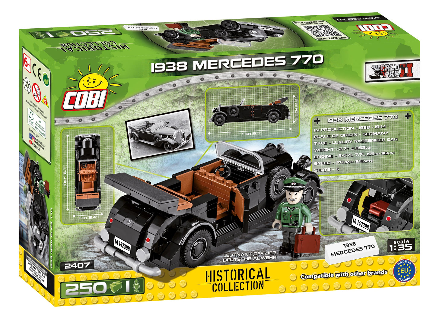 COBI Historical Collection 1938 Mercedes 770 Vehicle