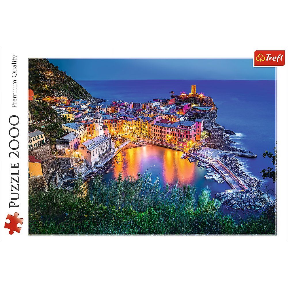TREFL 2000 Piece Jigsaw Puzzles, Vernazza At Dusk, Italian Riviera Puzzle,  Coast of Italy Puzzle, Adult Puzzles, Trefl 27086 – Five K Ltd.