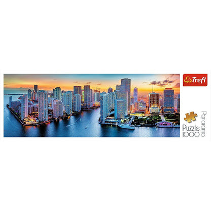 Trefl 1000 Piece Panorama Jigsaw Puzzle, Miami After Dark