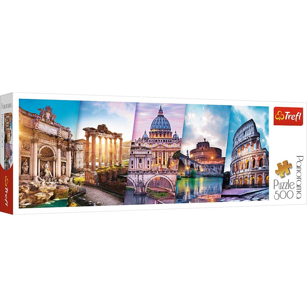 Trefl 500 Piece Panorama Jigsaw Puzzle, Traveling to Italy