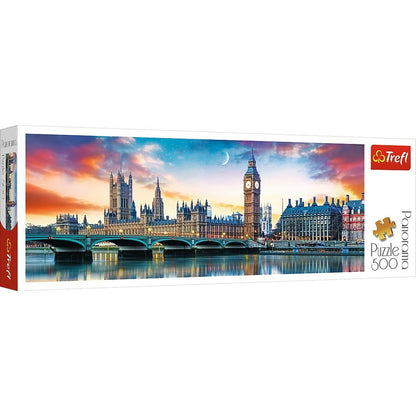 Trefl 500 Piece Panorama Jigsaw Puzzle, Big Ben and Palace of Westminster, London