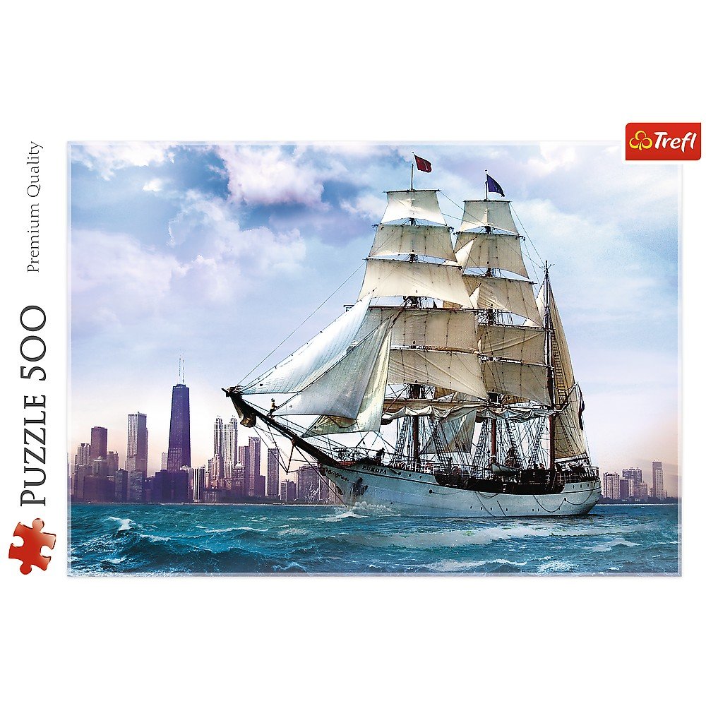 Trefl 500 Piece Jigsaw Puzzle, Sailing Towards Chicago